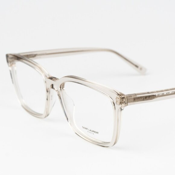 NEW Saint Laurent SL672 004 Beige Square Unisex Eyeglasses - Picture 5 of 11